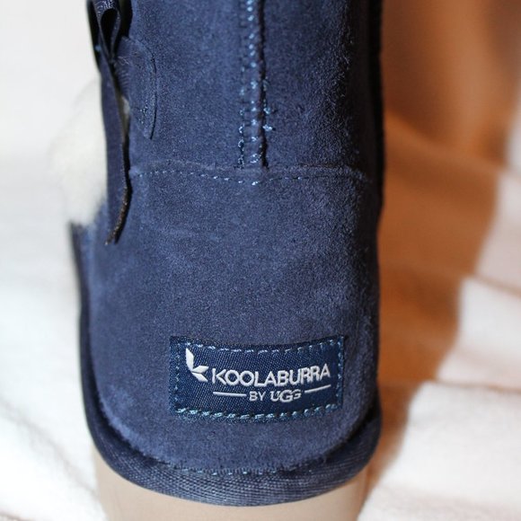 UGG KOOLABURRA TELL‎ SUEDE FUR BOW BOOTS BLUE - Picture 4 of 8